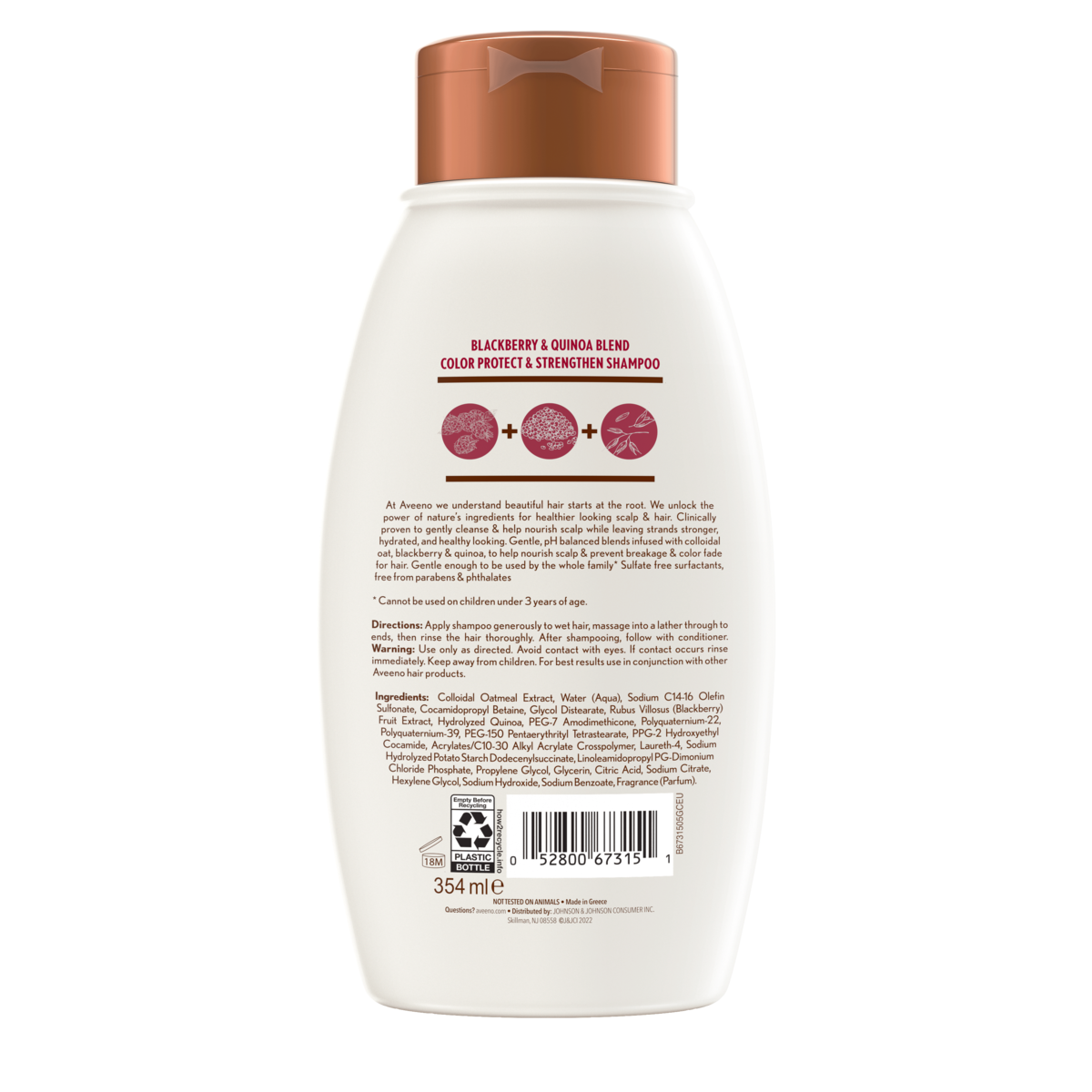Aveeno Shampoo Blackberry Quinoa Blend 12oz