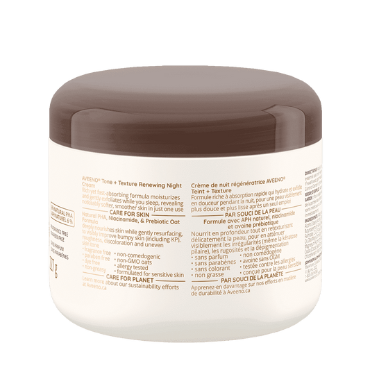 Aveeno Tone + Texture Renewing Night Cream 8oz Jar