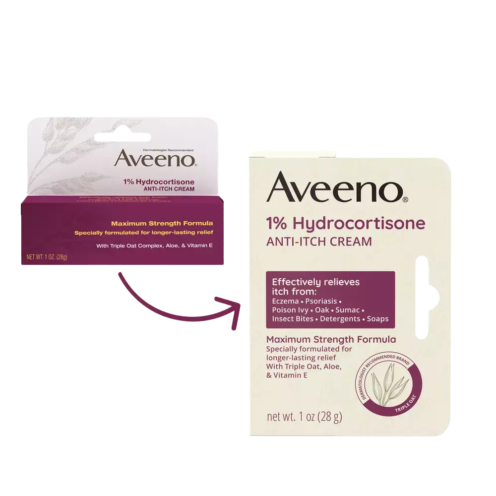 Aveeno Anti-Itch Cream 1% Hydrocortisone Max Strngth 1oz