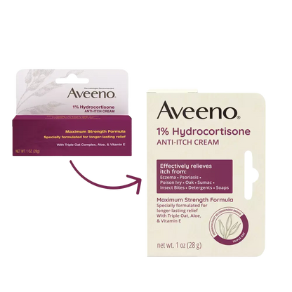 Aveeno Anti-Itch Cream 1% Hydrocortisone Max Strngth 1oz