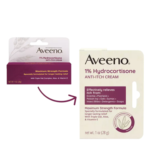 Aveeno Anti-Itch Cream 1% Hydrocortisone Max Strngth 1oz