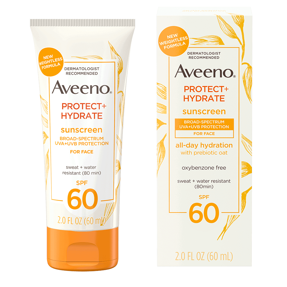 Aveeno Spf#60 Protect+Hydrate Sunscreen All Day For Face 2oz