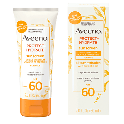 Aveeno Spf#60 Protect+Hydrate Sunscreen All Day For Face 2oz