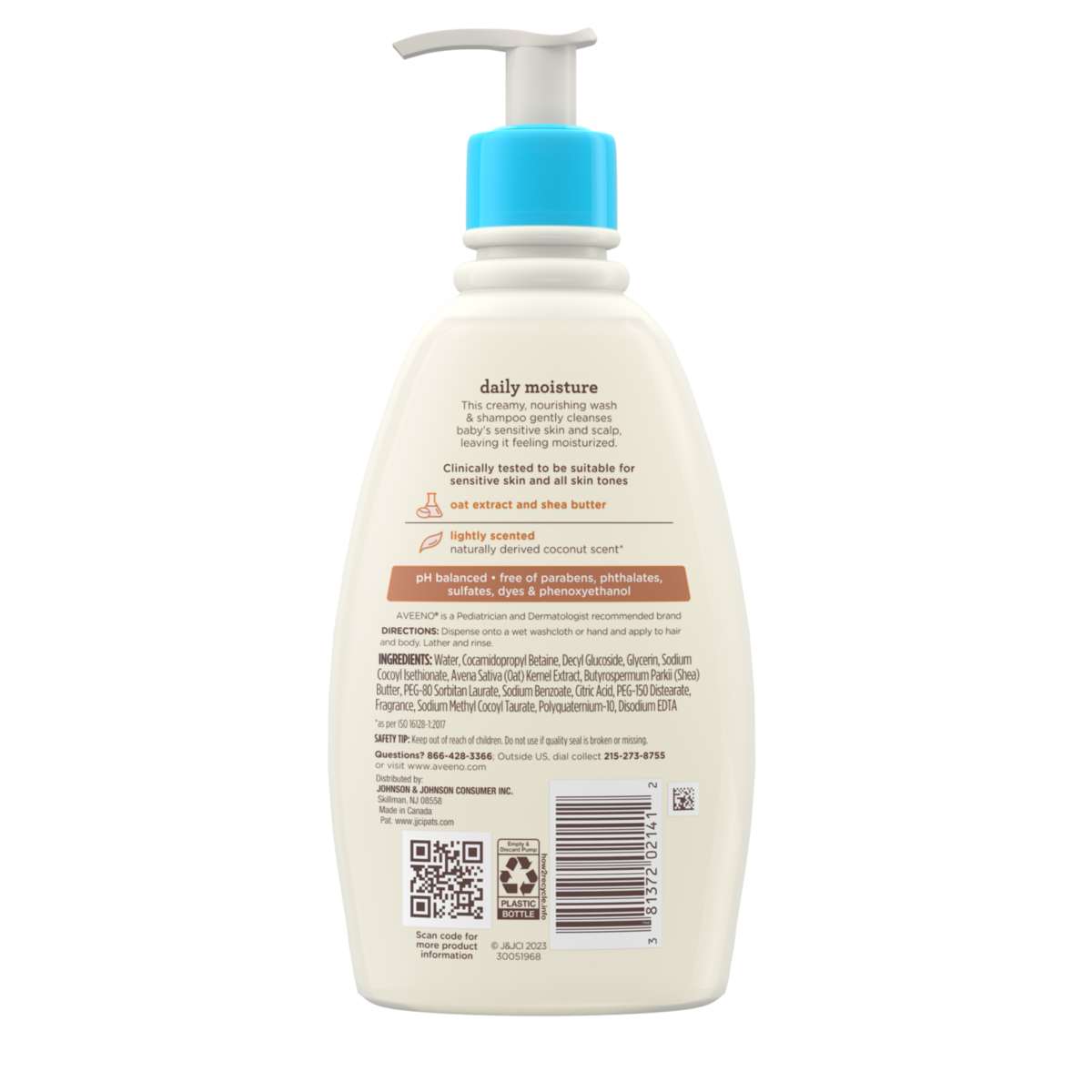 Aveeno Baby Wash & Shampoo Daily Moisture 12oz Sheabutter