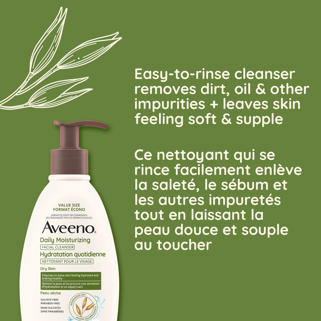 Aveeno Facial Cleanser Daily Moisturizing 5oz