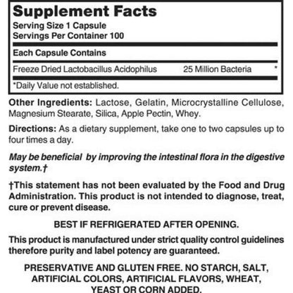 ACIDOPHILUS FREZ DRY CAP 100CT NAT BLEND