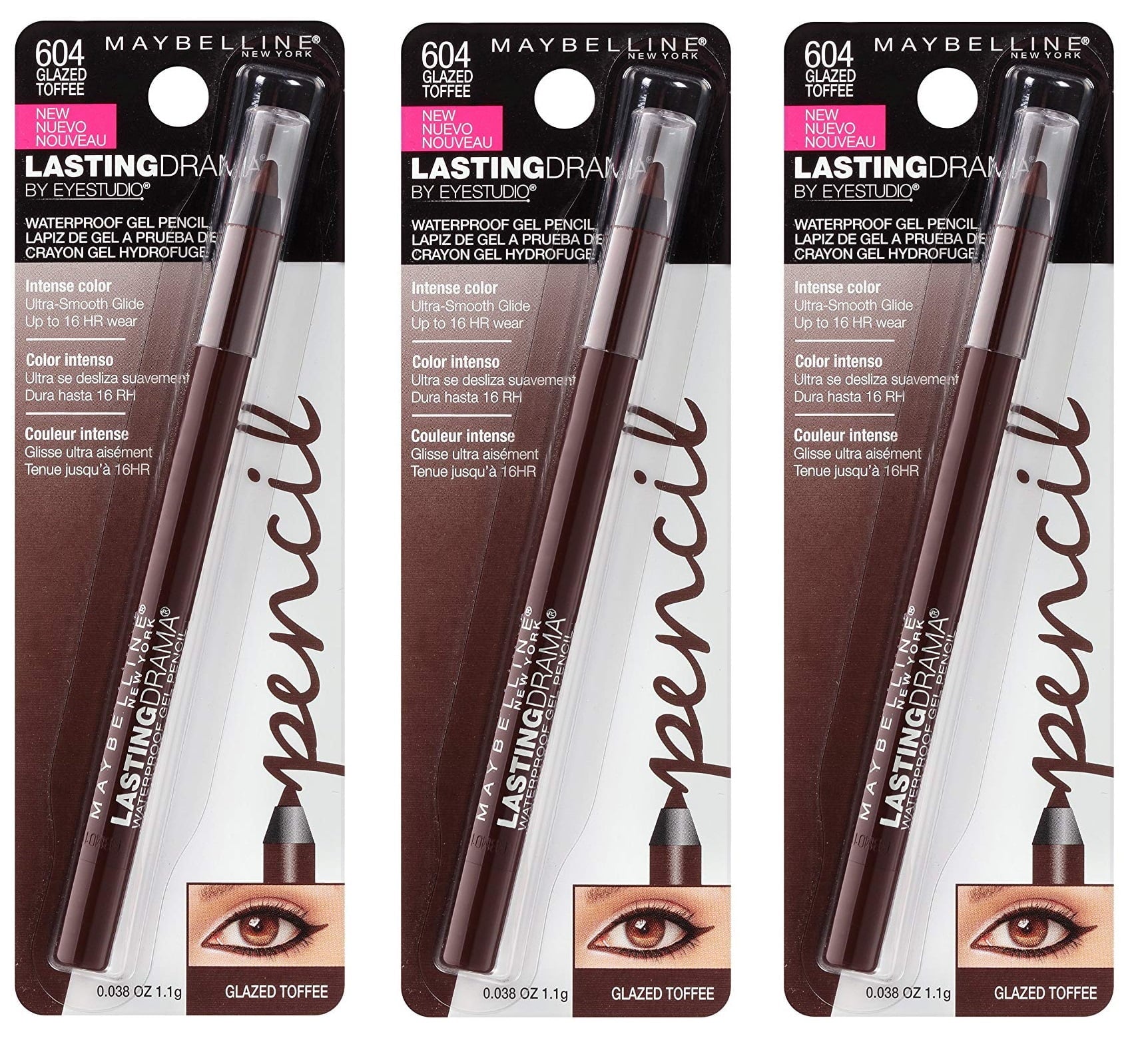 MAYBELLINE New York Lasting Drama Matte Eyeliner Makeup, 604 Glazed Toffee, 0.01 oz