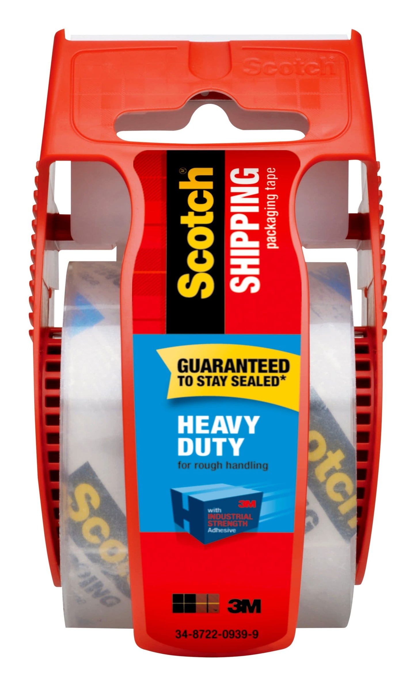 3M Scotch Heavy Duty Packaging Tape & Dispenser  Clear  1.88  x 54.6 yd