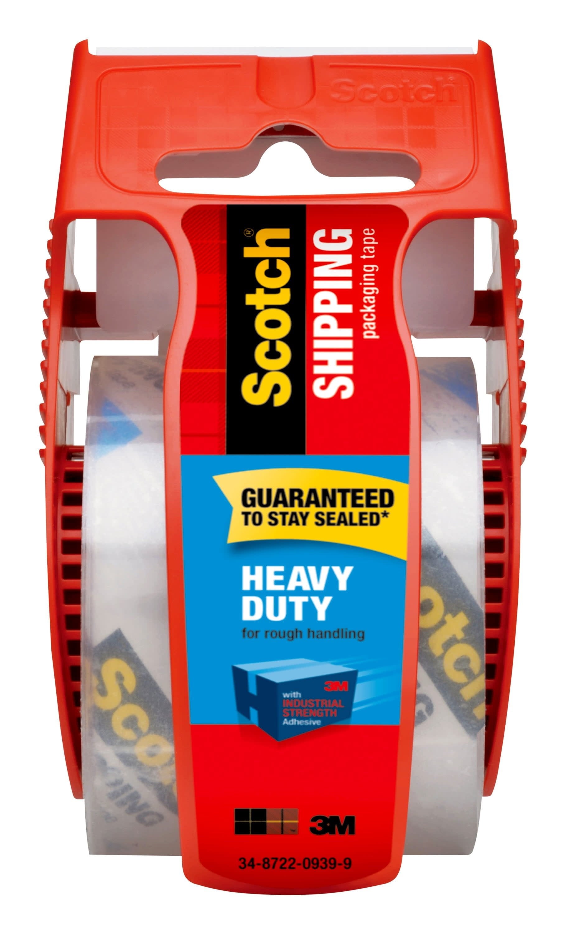 3M Scotch Heavy Duty Packaging Tape & Dispenser  Clear  1.88  x 54.6 yd