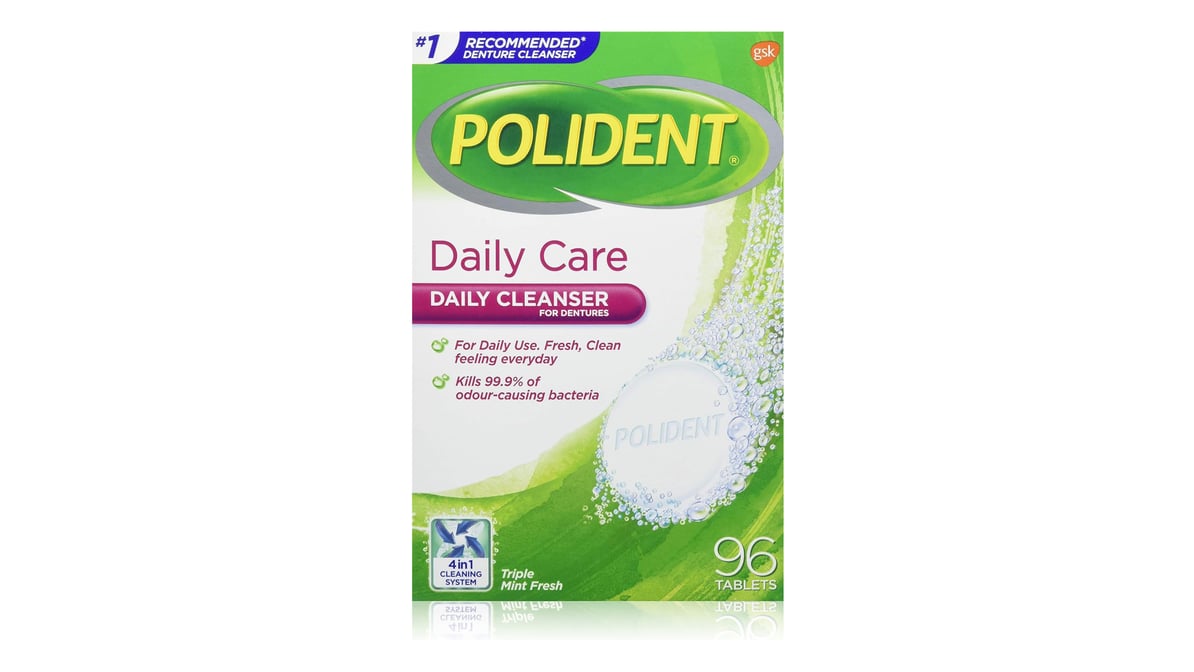 POLIDENT OVERNIGHT TABLET MINT 84CT