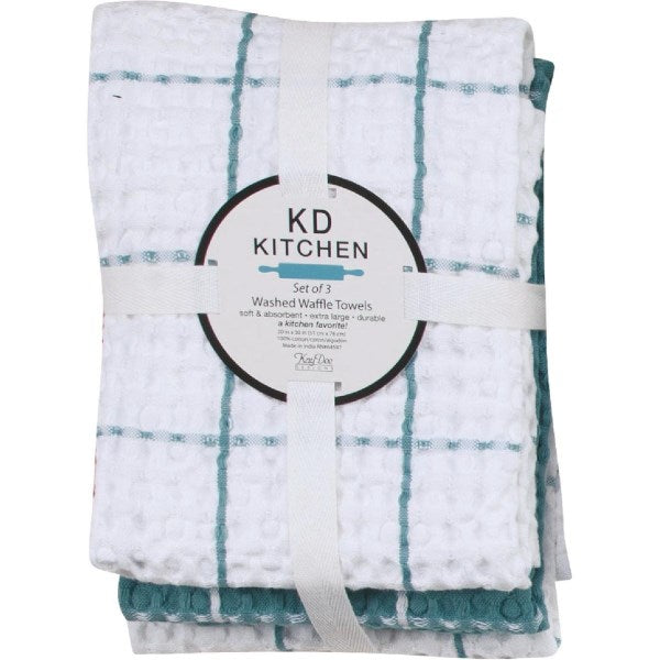 Kaydee Designs Aqua Haze Waffle Towel