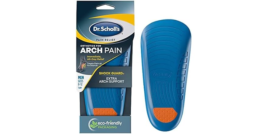 DR SCHOLLS PAIN ORTHO ARCH INS MEN 1PR