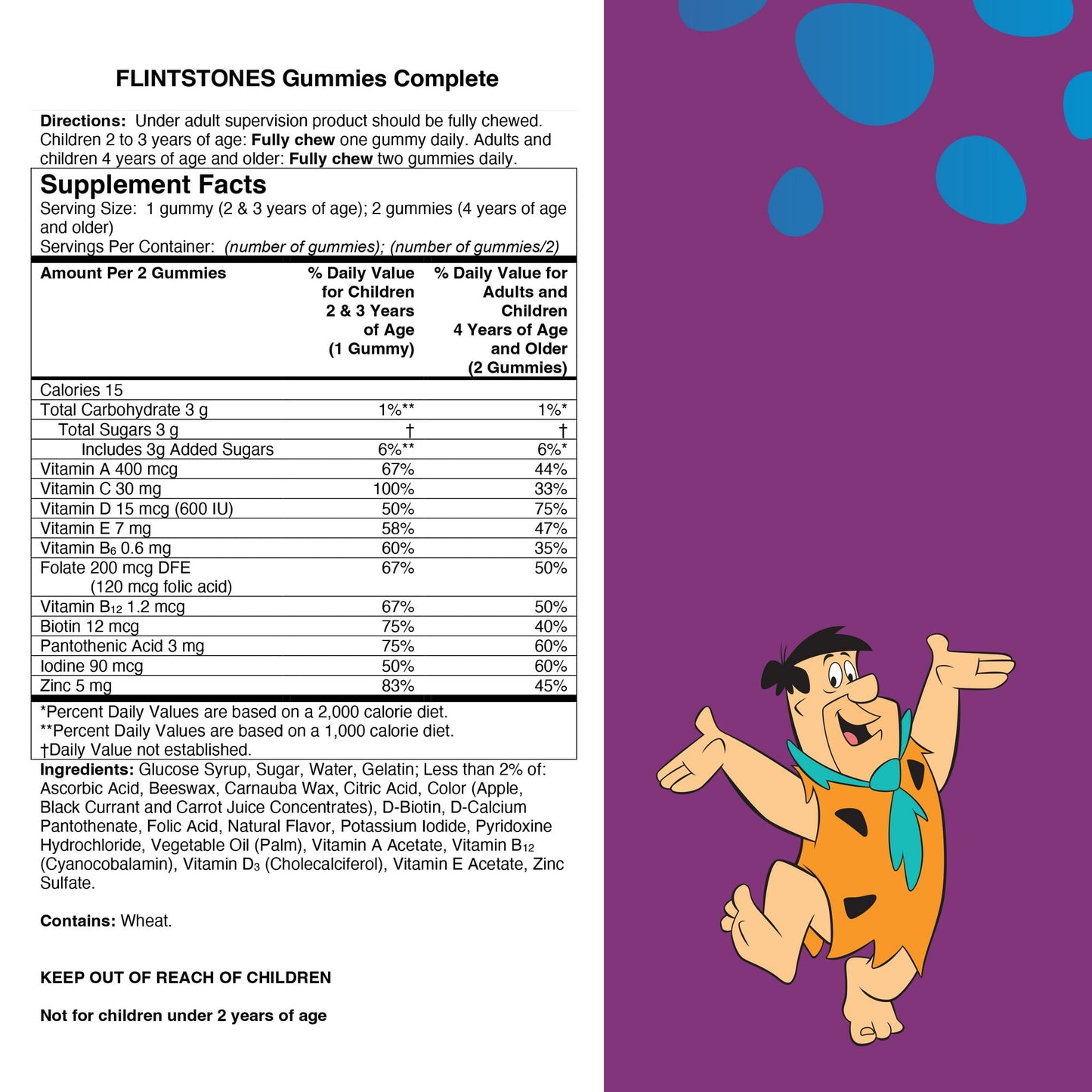 FLINTSTONES GUMMY 70CT