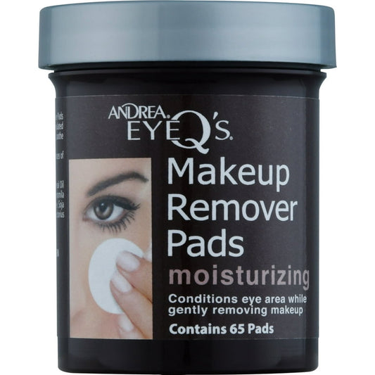 ANDREA Eye Q's Oil-Free Eye Makeup Remover Pads, 65 count