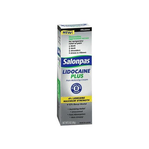 SALONPAS LIDOCAINE PLUS CREAM 3OZ