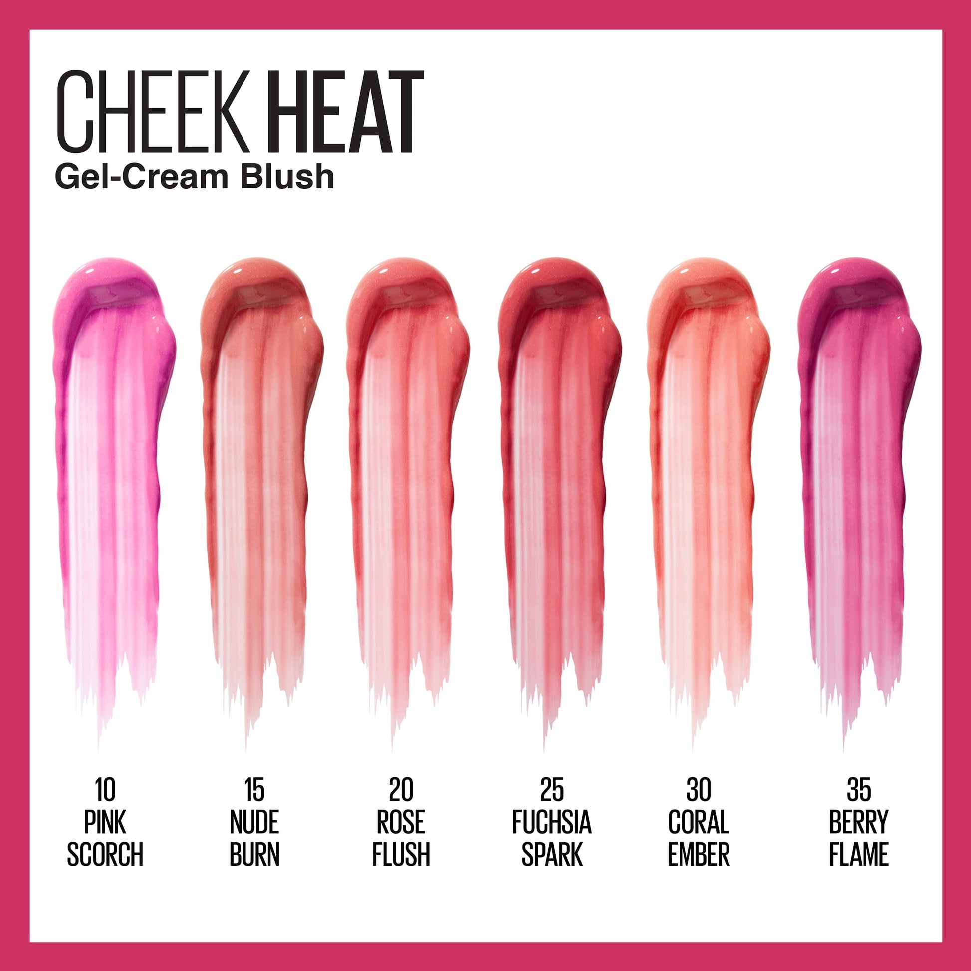 MAYBELLINE New York Cheek Heat Gel-Cream Blush, 030 Coral Ember, 0.27 oz