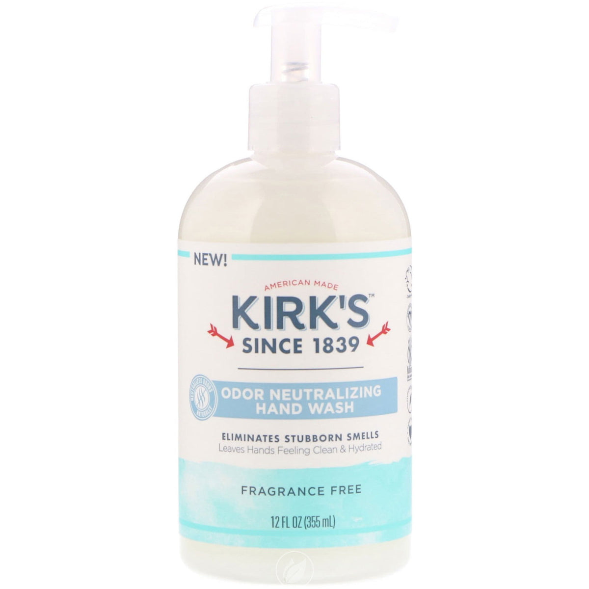 KIRK'S NATURAL HAND SOAP,FRAGRANCE FREE