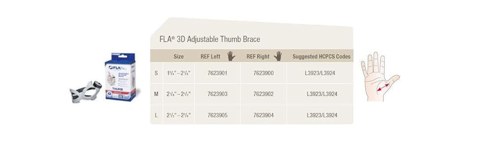 FLA THUMB 3D BRC SB R MD ADJ DSHP
