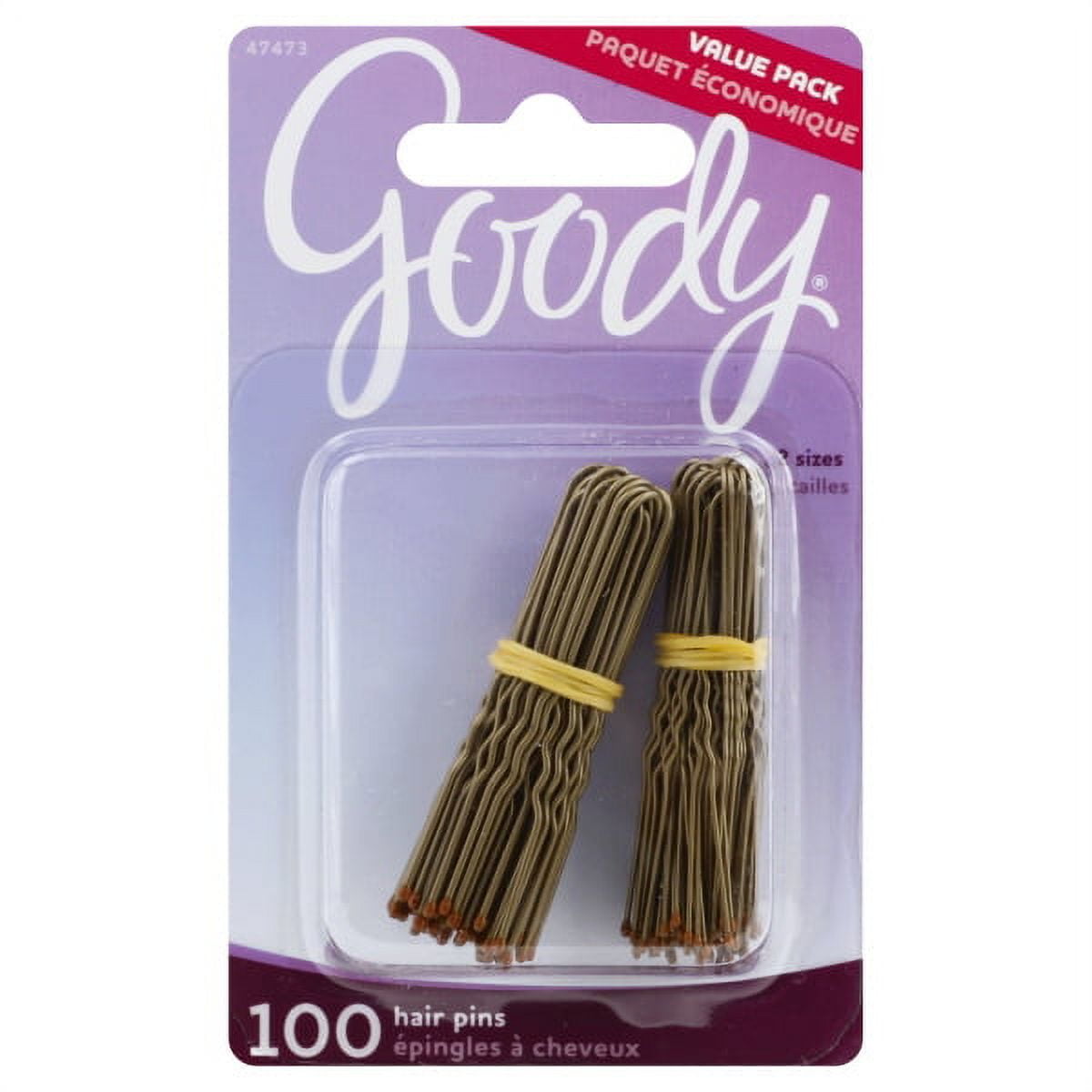 Goody #47473 Hair Pins Brown 100 Count (6in)