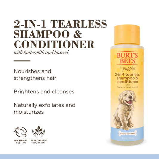 BURT'S BEES DOG WATRLSS APL&HNY SHM 10OZ