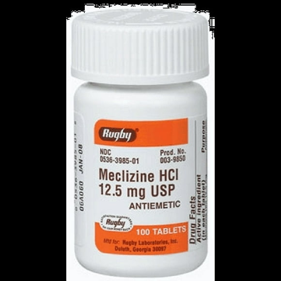 MECLIZINE HCL TB 12.5MG 100 CPLT