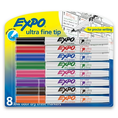 Expo 4pk Dry Erase Markers Ultra Fine Tip, Multicolored