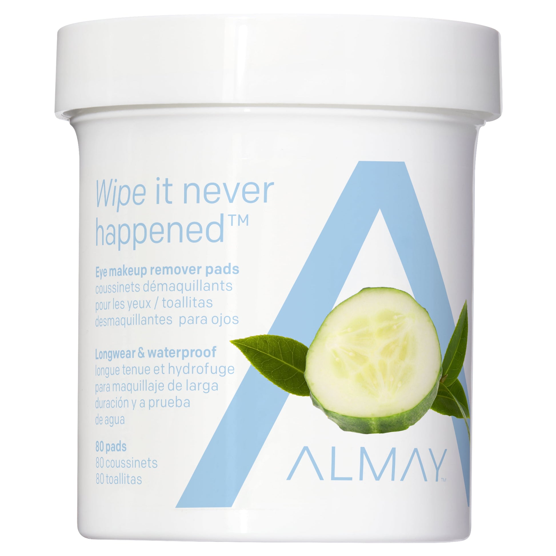 ALMAY Longwear & Waterproof Eye Makeup Remover Pads, 80 count