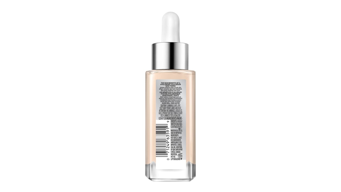 L'ORÉAL PARIS True Match Hyaluronic Tinted Serum Foundation Skincare Hybrid, 0.5-2 Very Light, 1 fl oz