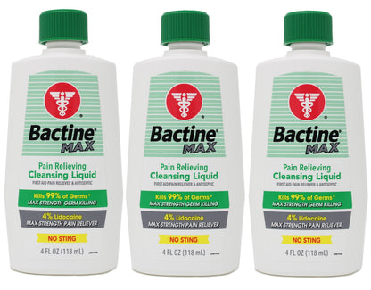 BACTINE MAX PAIN RELIEF CLEANSNG LIQ 4OZ