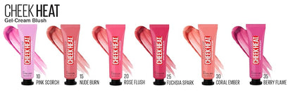 MAYBELLINE New York Cheek Heat Gel-Cream Blush, 025 Fuchsia Spark, 0.27 oz