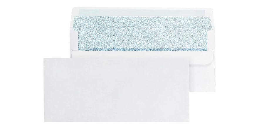 Mead Adhesive  White Envelope 65 Ct