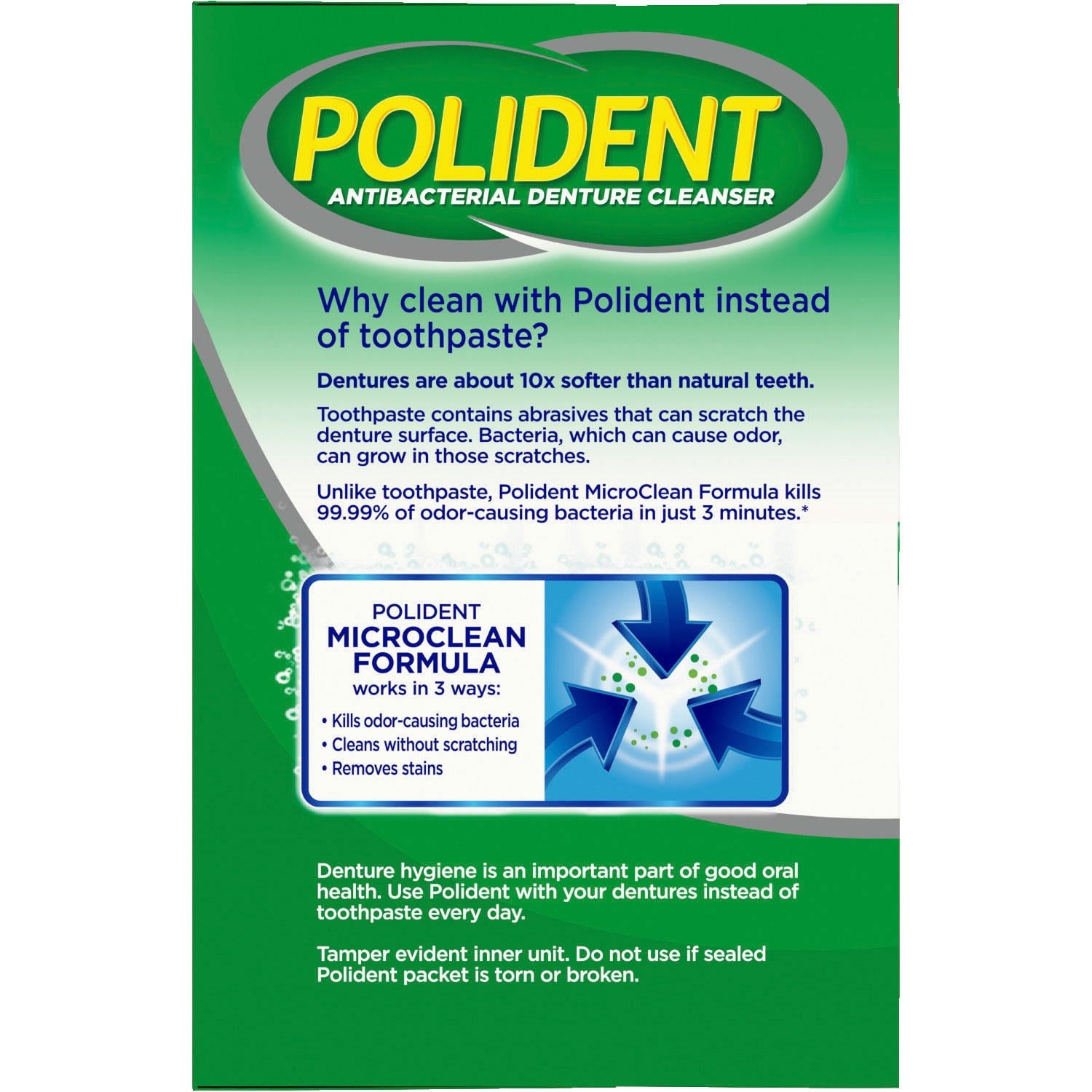 POLIDENT 3 MINUTE DENTURE MINT TAB 90CT
