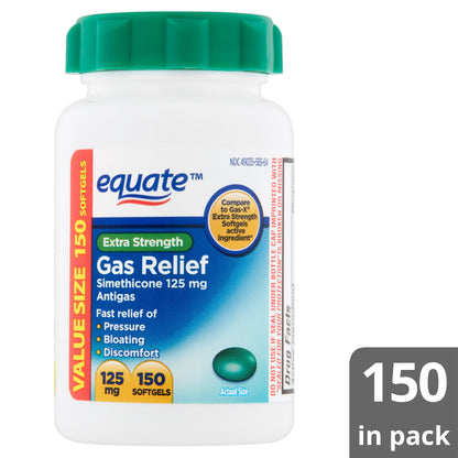 GAS RELIEF EXTRA STGTH 125 MG CHW 60