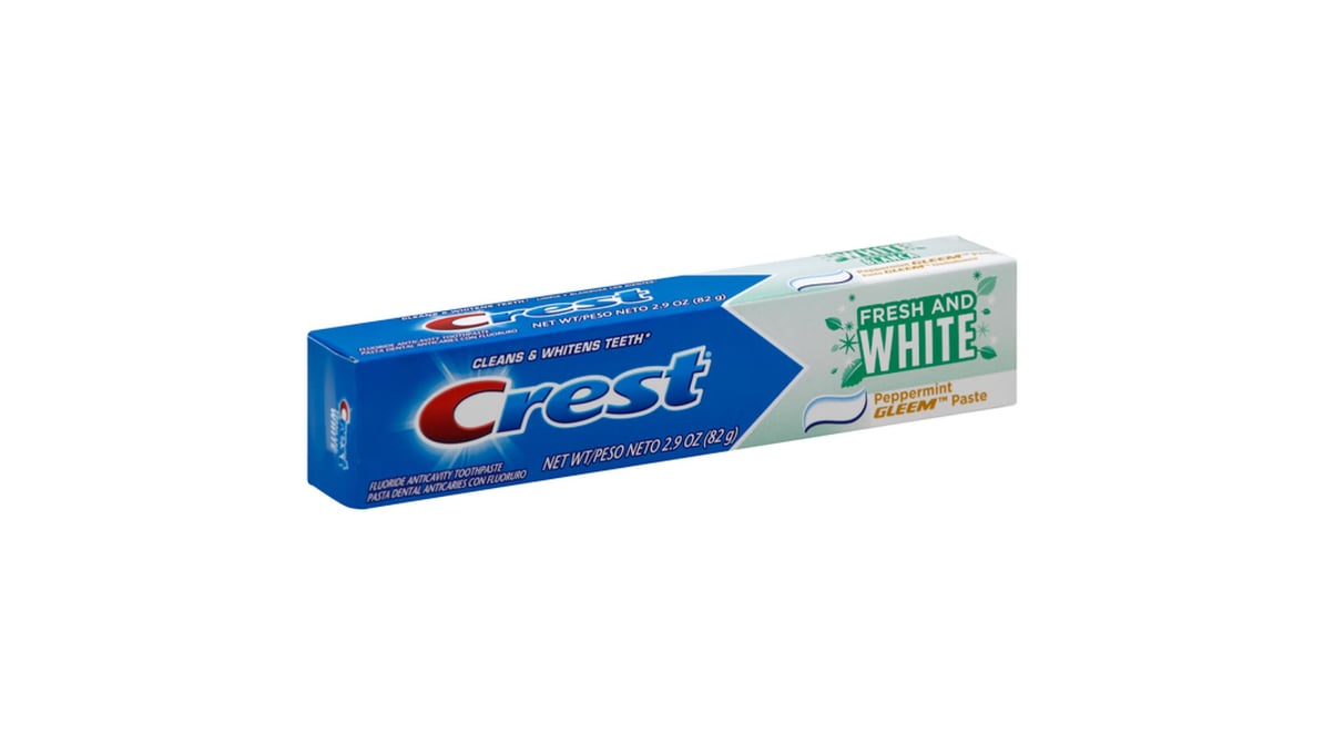CREST FRSH&WHITE T/P PEPMNT GLEEM 2.4OZ