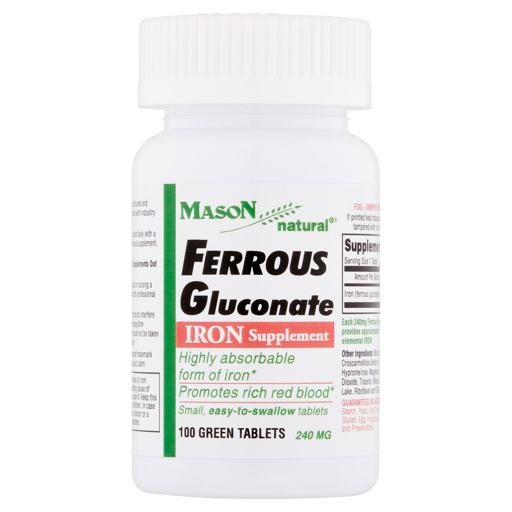 FERROUS GLUCON 5GR TAB 100CT NAT BLEND