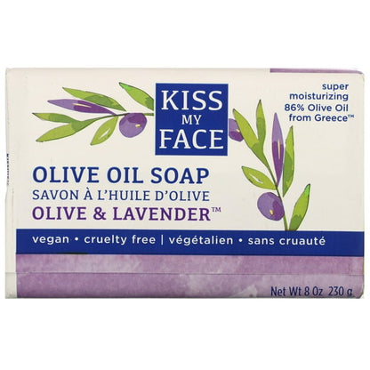 KISS MY FACE BAR SOAP,OLIVE & LAVENDER