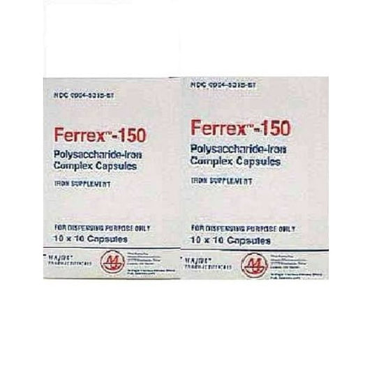 IRON POLYSACCHARIDE 150 MG CAP 100 UD