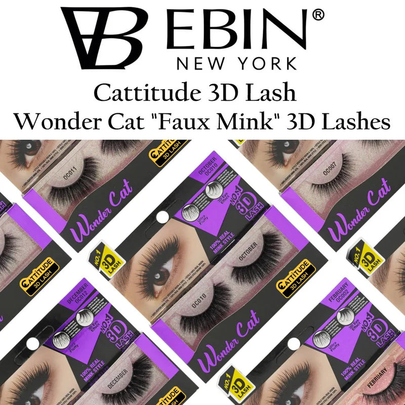EBIN NEW YORK Cattitude Wonder Cat 3D Faux Mink Lashes - March