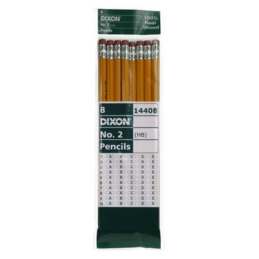 DIXON No. 2 Yellow Pencils, 8 count