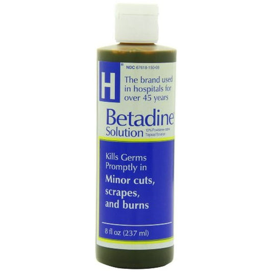 BETADINE SOLUTION 10% 8OZ RETL