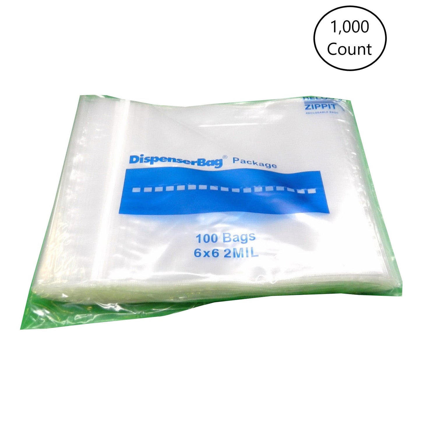 BAG ZIP CLEAR 2ML 6X9 1000CT RD PLST