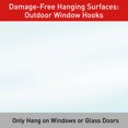 Command Large Outdoor Window Hook - Clear, 1 Hook + 2 Strips