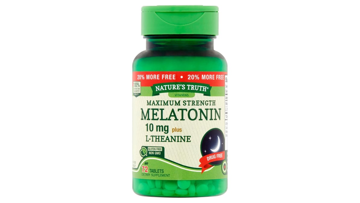 MELATONIN 10MG TAB 60 + 12 CT NAT TRU