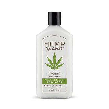 Hemp Heaven Body Lotion White Peach And Jasmine 18oz Pump