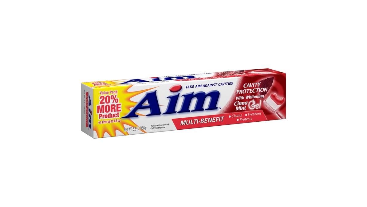 AIM WHITENING MINT GEL 5.5OZ