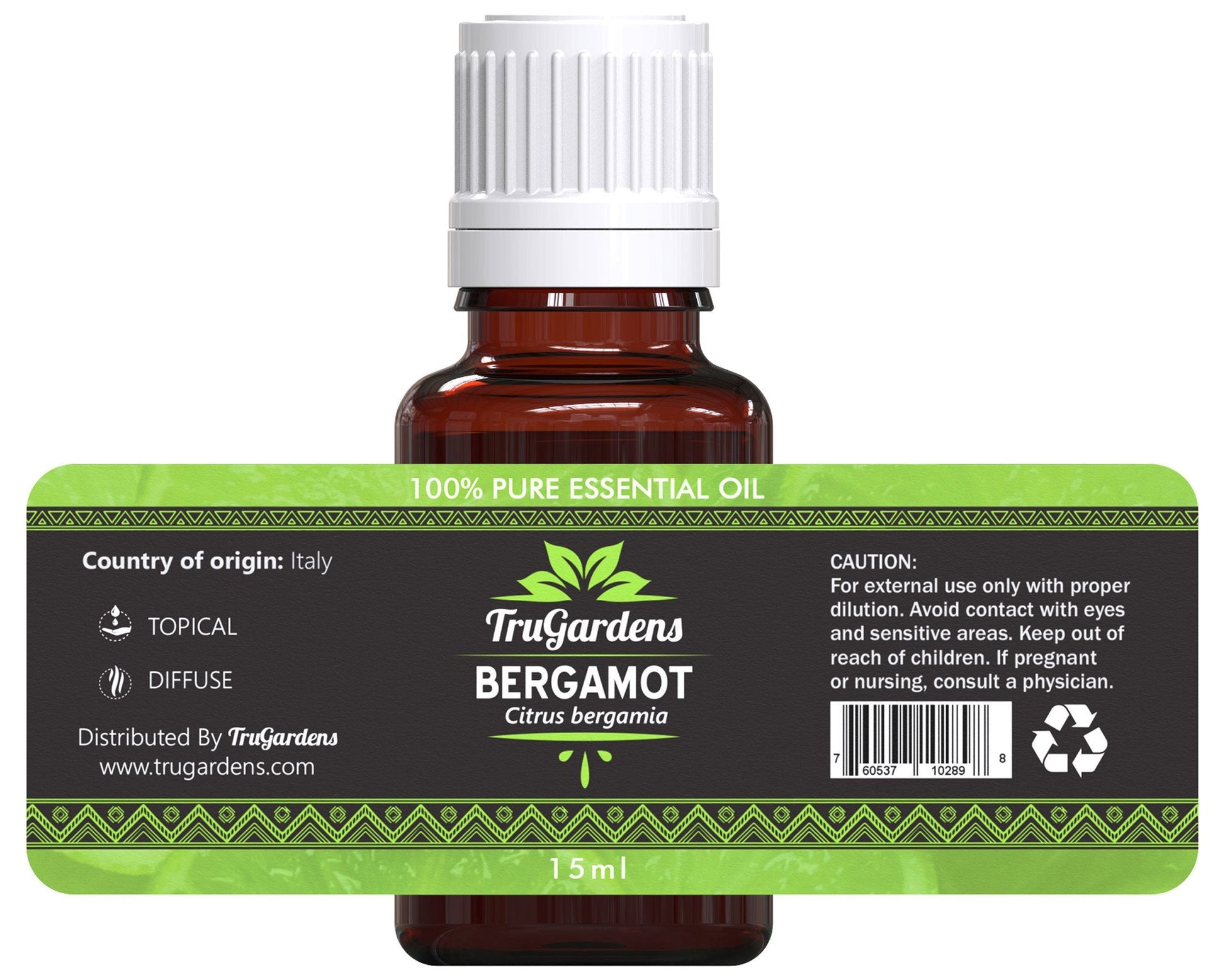 NAT TRU BERGAMOT ESSENTIAL OIL 15ML