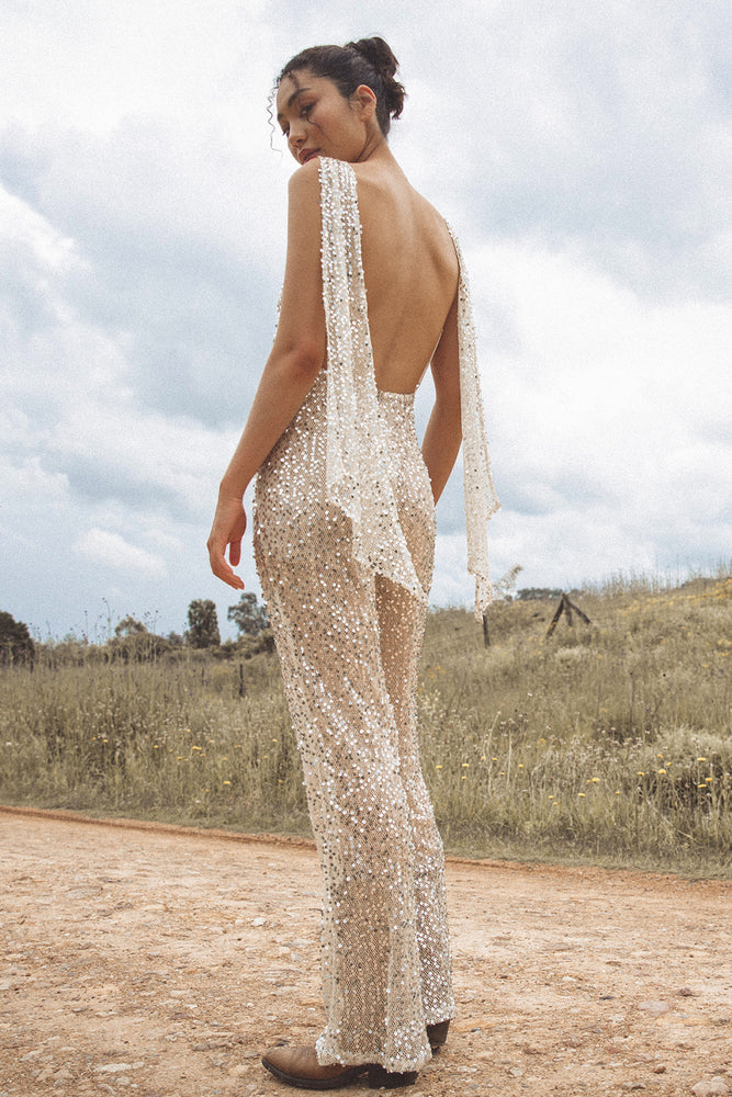 DONNA MAGIC SEQUINS MESH WRAP