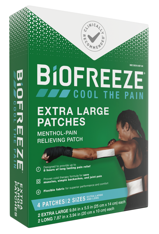 BIOFREEZE EXTRA LARGE PAT 4CT