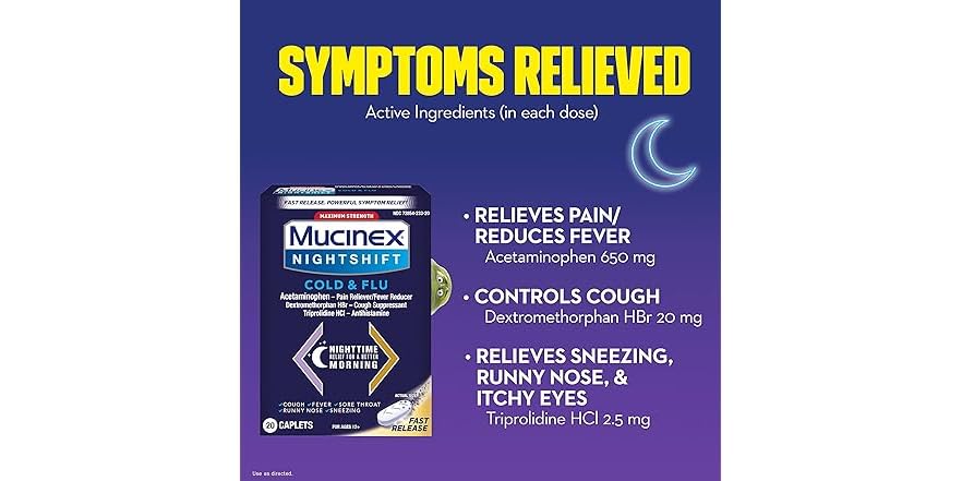 MUCINEX JR COLD & FLU CAPLETS 20CT