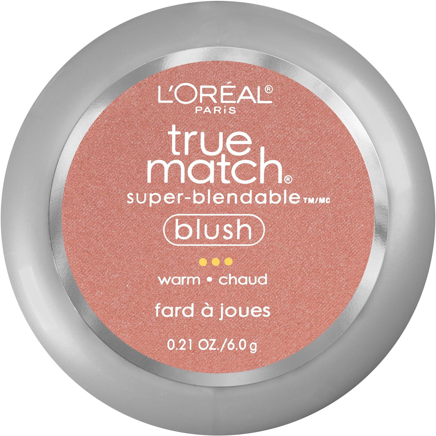 L'ORÉAL PARIS True Match Super-Blendable Blush, Soft Powder Texture, W5-6 Subtle Sable, 0.21 oz.